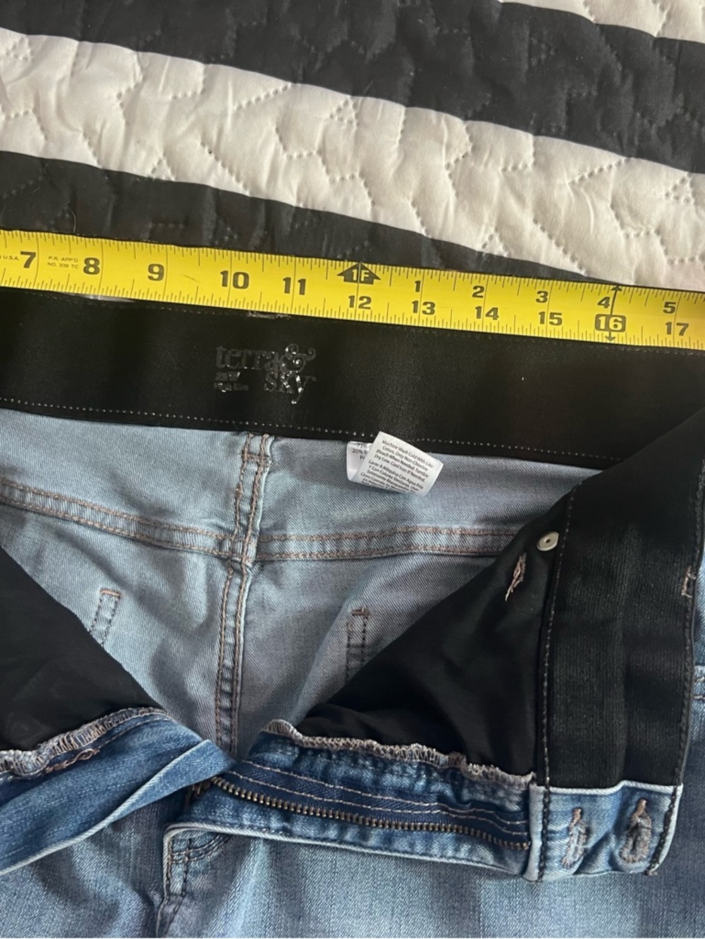 Terra & Sky Light Blue Wide-Leg Jeans (Ankle Jean) - Picture 6 of 7